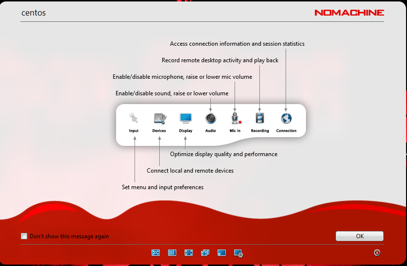 nomachine remote desktop screen mostly blacked out